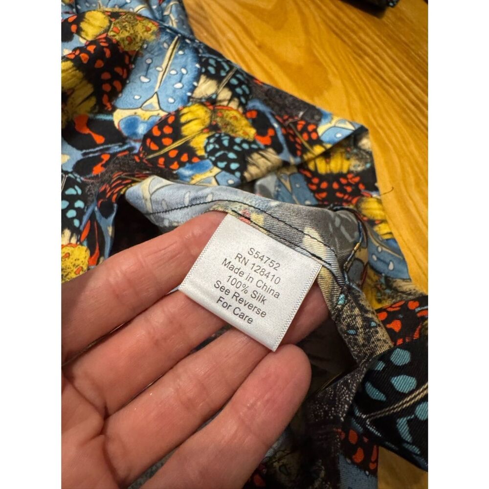 Ann Mashburn SIZE MED Beetle Floral Silk Atelier Tie Back Dress - Picture 7 of 10